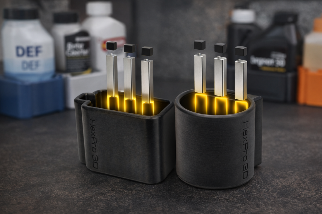 DieselDocks by HexPro3D: The Ultimate Solution for Organizing Diesel & Automotive Oils & Fluids