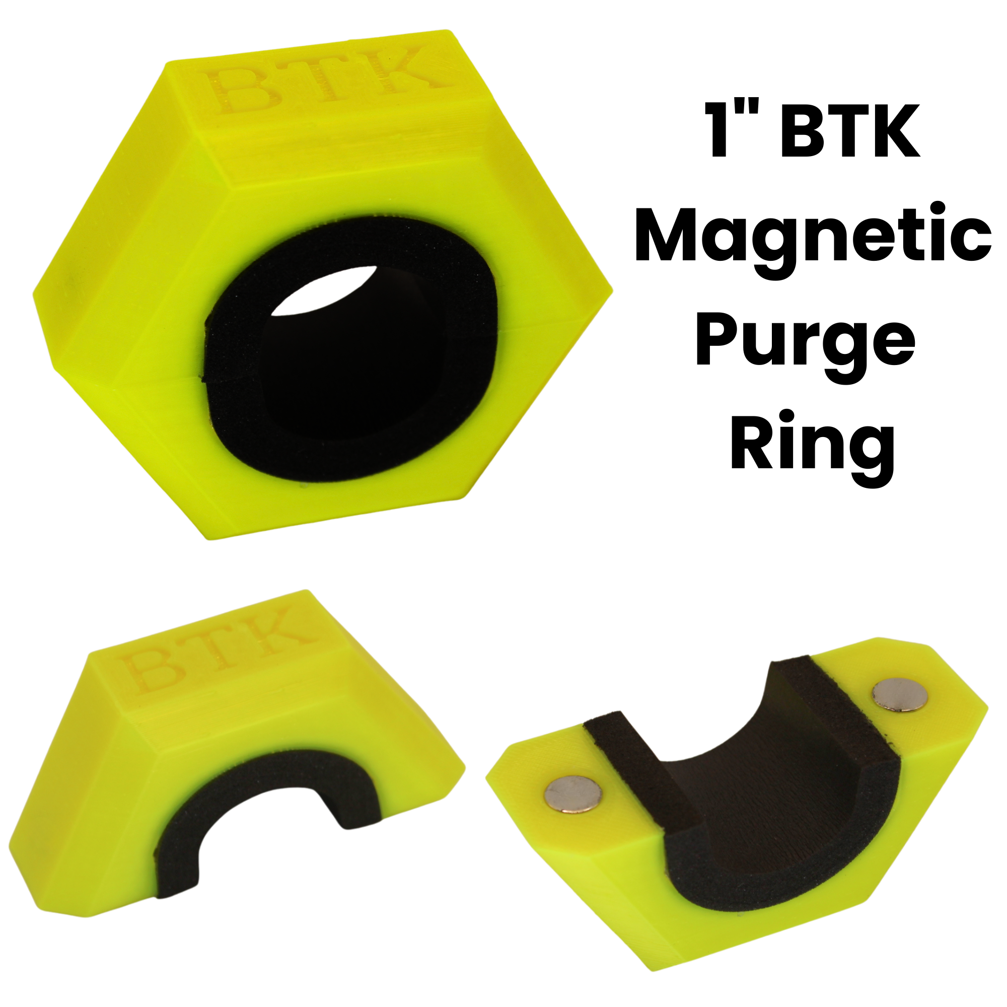 BTK Magnetic Purge Rings – 1” Purge Ring (Yellow)
