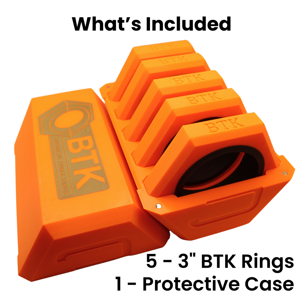 BTK Magnetic Purge Rings – 3” (Orange)