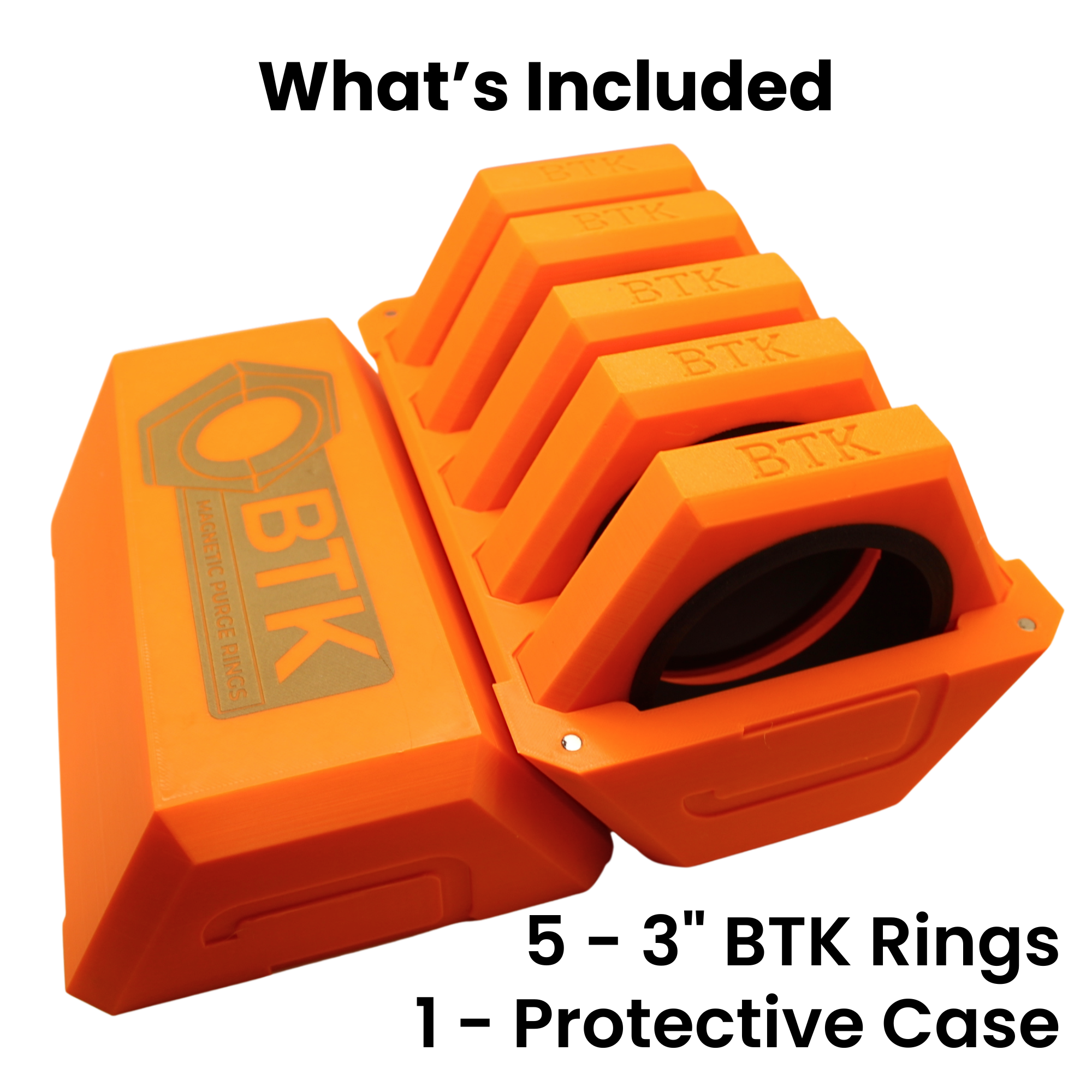 BTK Magnetic Purge Rings – 3” (Orange)