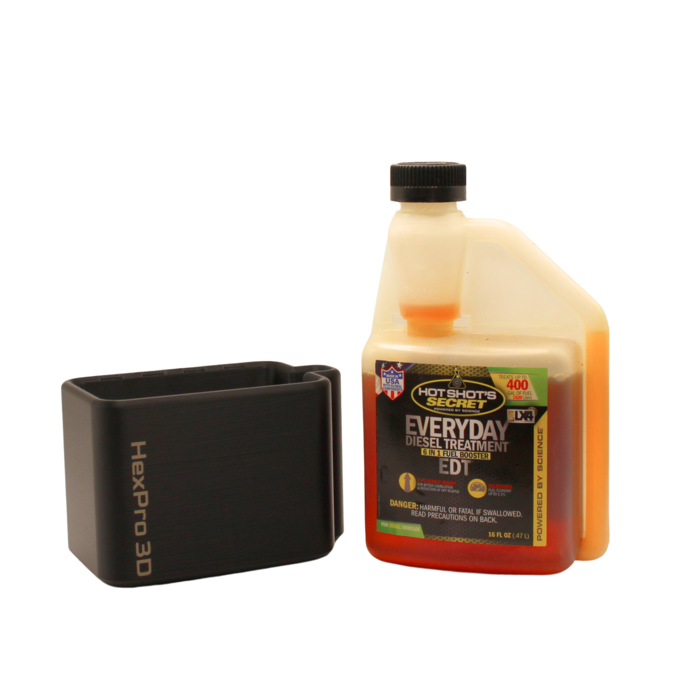 HexPro3D DieselDock Non-Magnetic Holder for Hot Shot's Secret EDT 16oz Bottles | Truck Bed & Toolbox Organizer