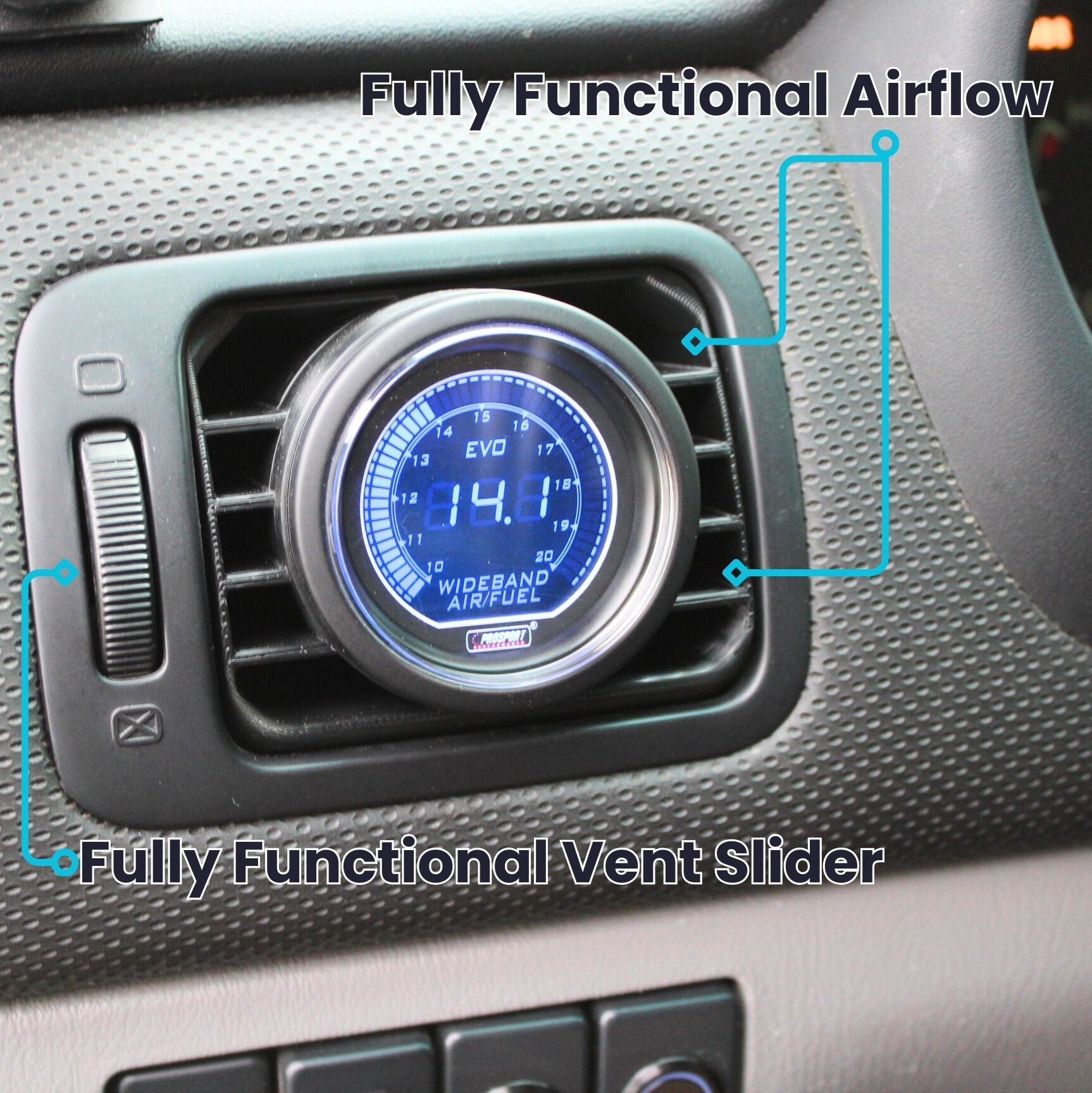 HexPro3D 52mm Gauge Pod for 2003-2008 Subaru Forester and 2008 Impreza, Driver Side Vent Replacement, Airflow Retained, PETG Heat-Resistant, Matte Black, Quality Built for Easy Installation