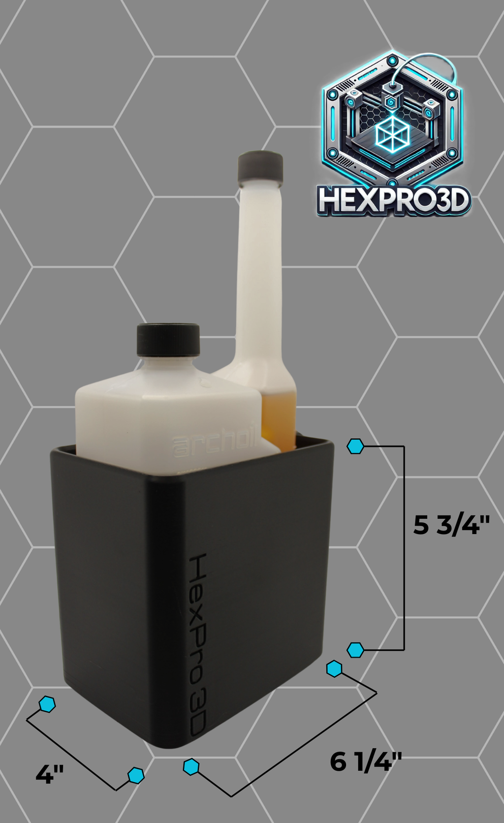 HexPro3D DieselDock – Archoil AR6500 40oz Edition, Diesel Fuel Additive Holder