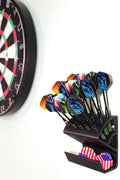 3D Printed 5-Set Dart Wall Holder with Shelf for Accessories: Keep Your Darts Clean and Organized