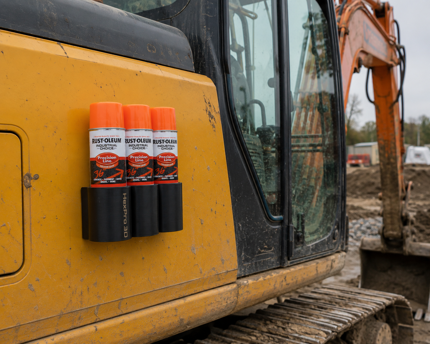 HexPro3D Triple Magnetic Can & Bottle Holder | Heavy-Duty Organizer for Spray Cans, Bottles, Tools & Work Trucks
