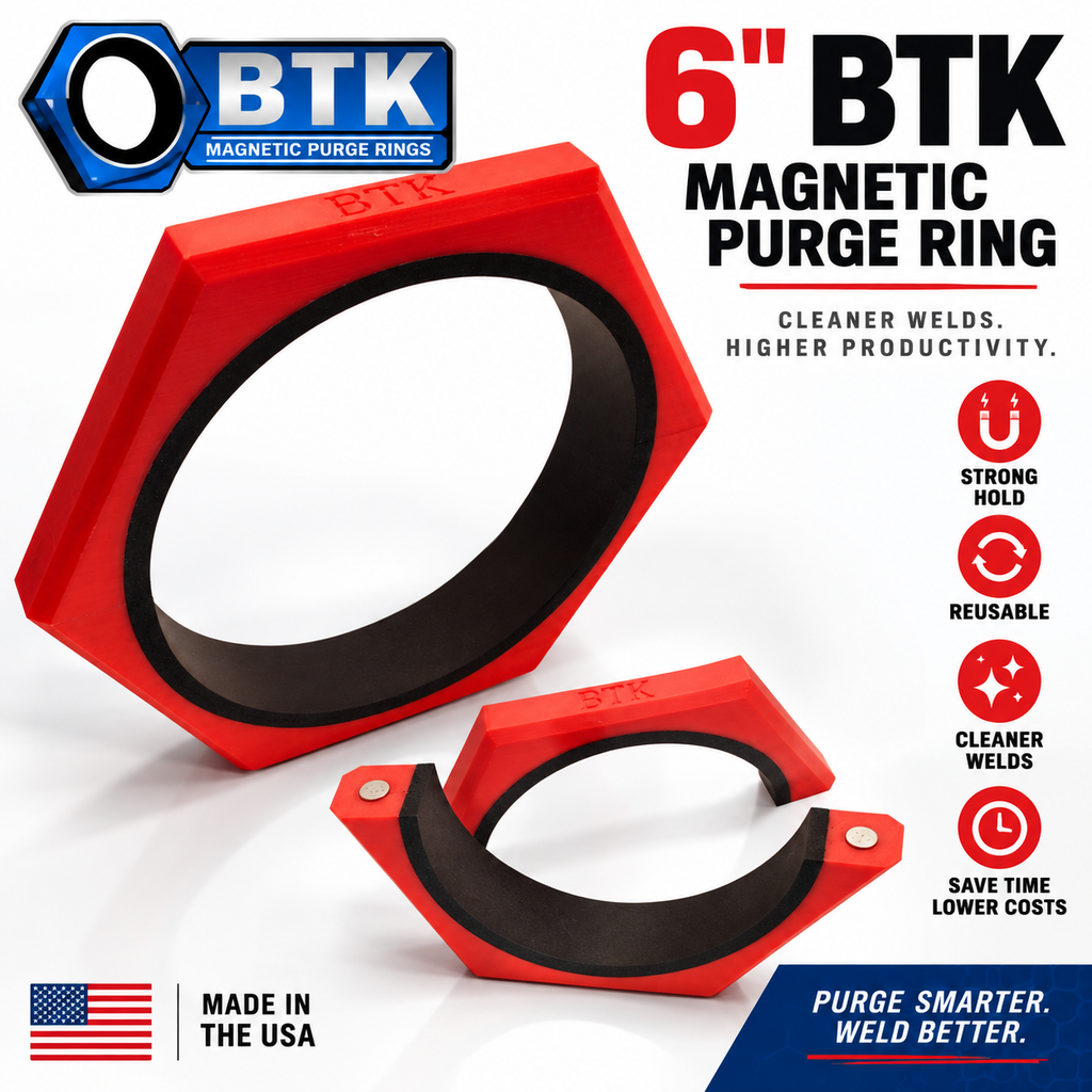 BTK Magnetic Purge Rings – 6” Purge Ring (Red)