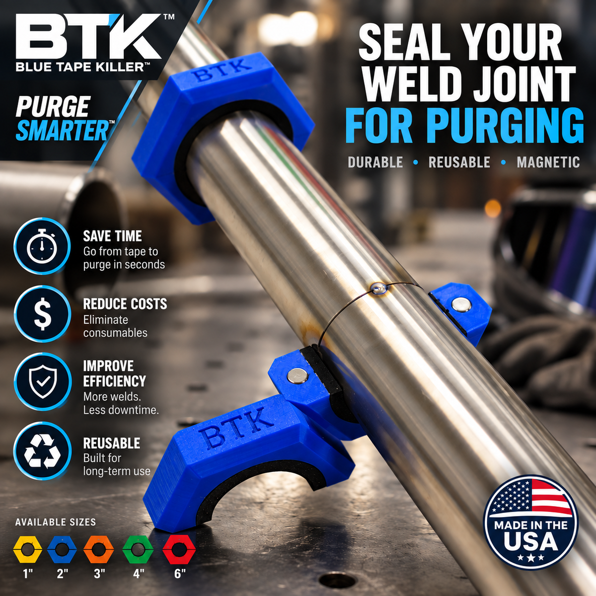 BTK Magnetic Purge Rings – 1” Purge Ring (Yellow)
