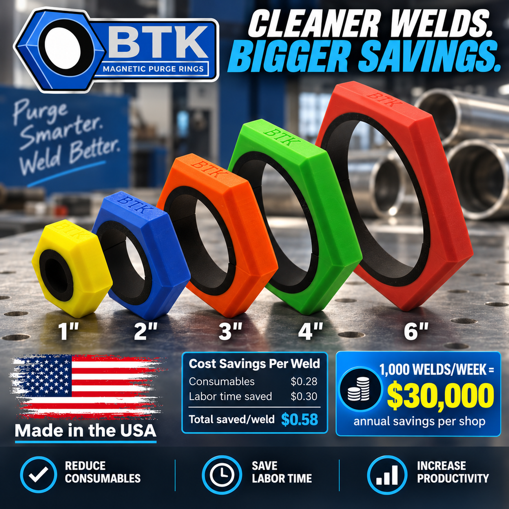 BTK Magnetic Purge Rings – 6” Purge Ring (Red)