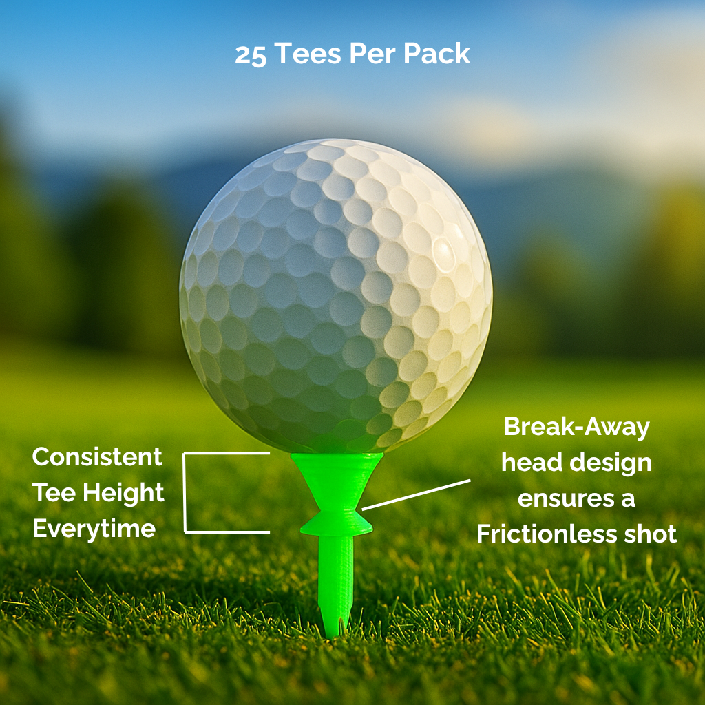 Pop Shot Tees – Frictionless Breakaway Golf Tees for Par 3 & Low Tee Shots