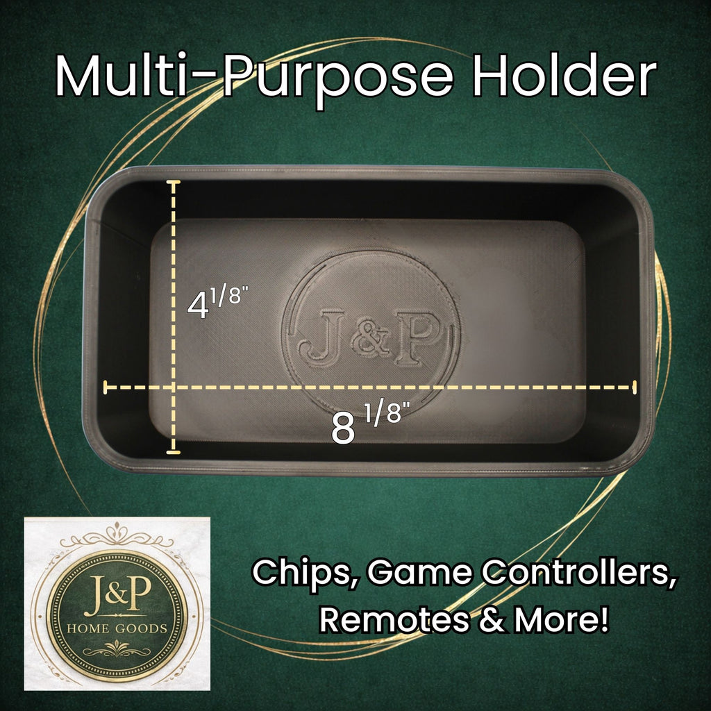 J&P Home Goods Magnetic Couch Organizer-Large Open Sofa Caddy w/ Magnetic Cushion Base, Snacks, Chips, Game Controllers. Works on Couch Ends