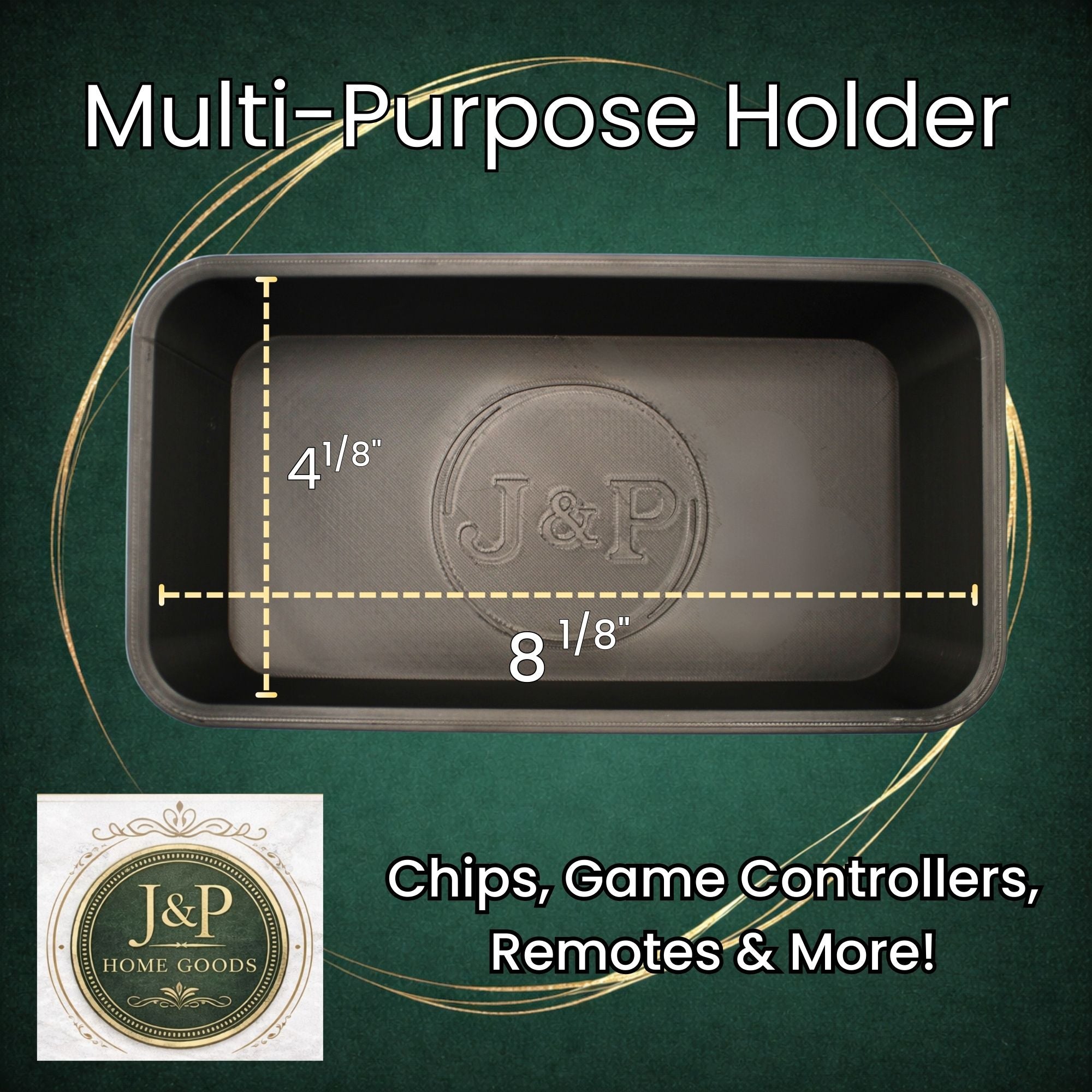 J&P Home Goods Magnetic Couch Organizer-Large Open Sofa Caddy w/ Magnetic Cushion Base, Snacks, Chips, Game Controllers. Works on Couch Ends