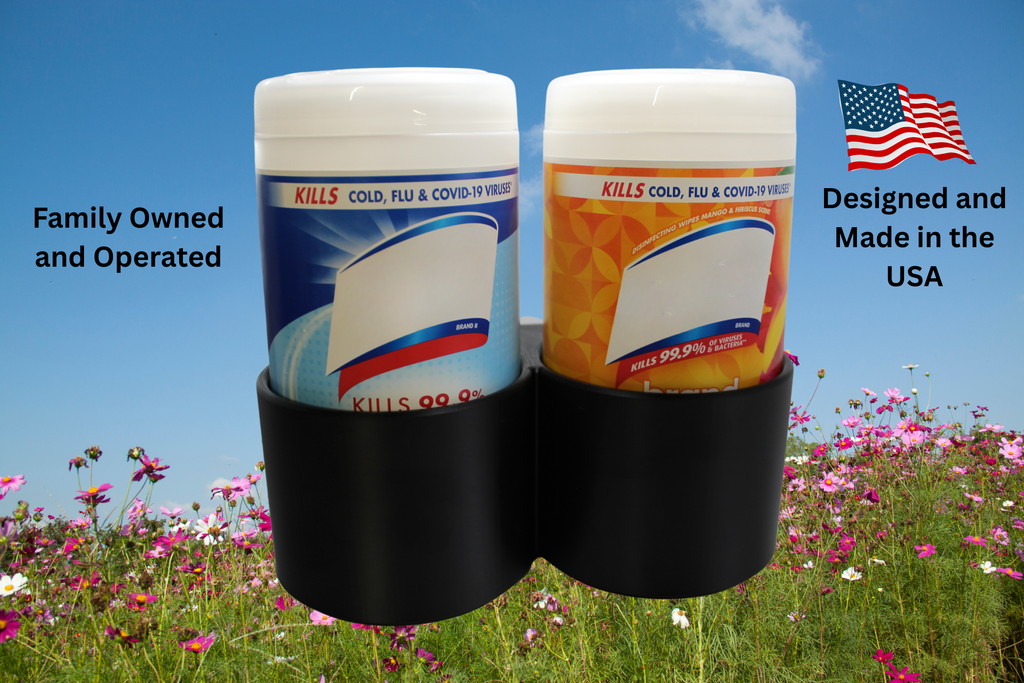 HexPro3D DieselDock Dual Wipe Holder – Magnetic or Adhesive Mount for Disinfecting Wipes, Cleaning Wipes & Automotive Wipes – Garage, Shop & Home Organizer