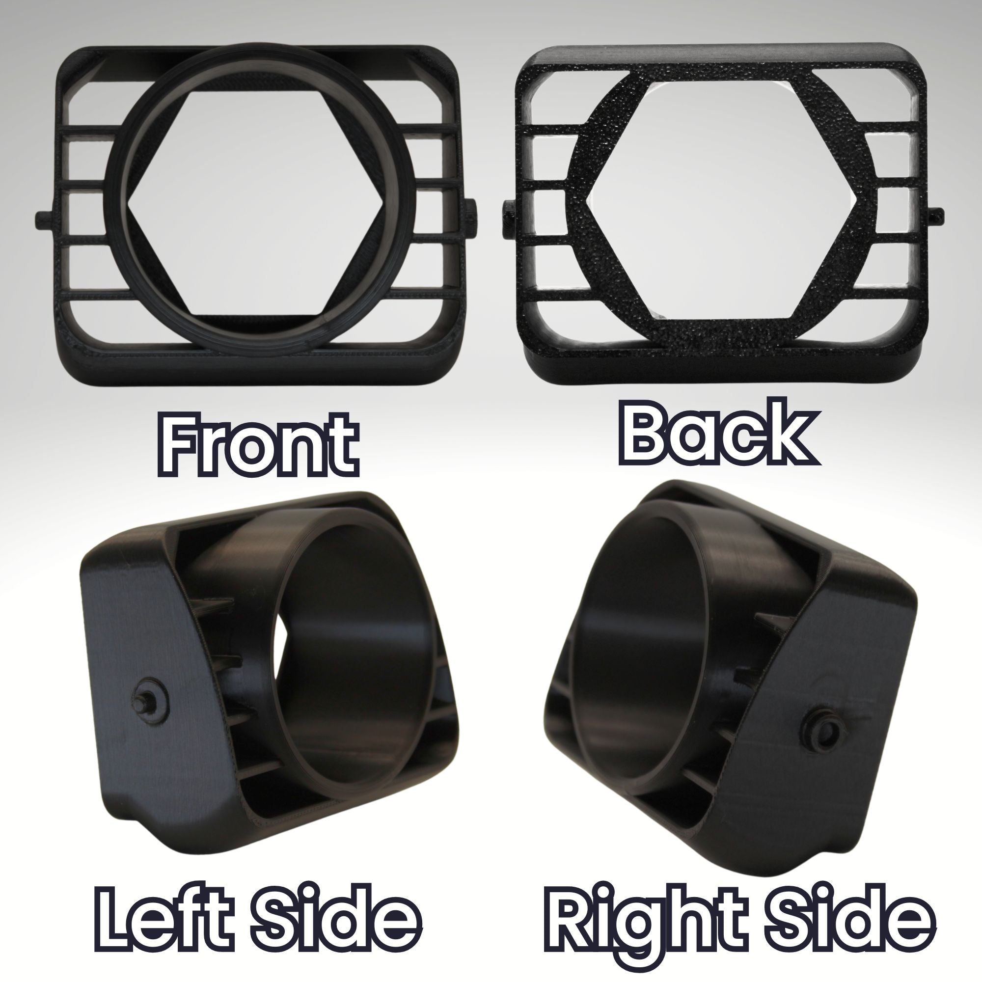 HexPro3D 52mm Gauge Pod for 2003-2008 Subaru Forester and 2008 Impreza, Driver Side Vent Replacement, Airflow Retained, PETG Heat-Resistant, Matte Black, Quality Built for Easy Installation