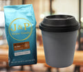 Large Coffee Storage Container – To-Go Cup Style Canister – 20oz Coffee Bag Holder – Kitchen Coffee Decor – Unique Coffee Lover Gift