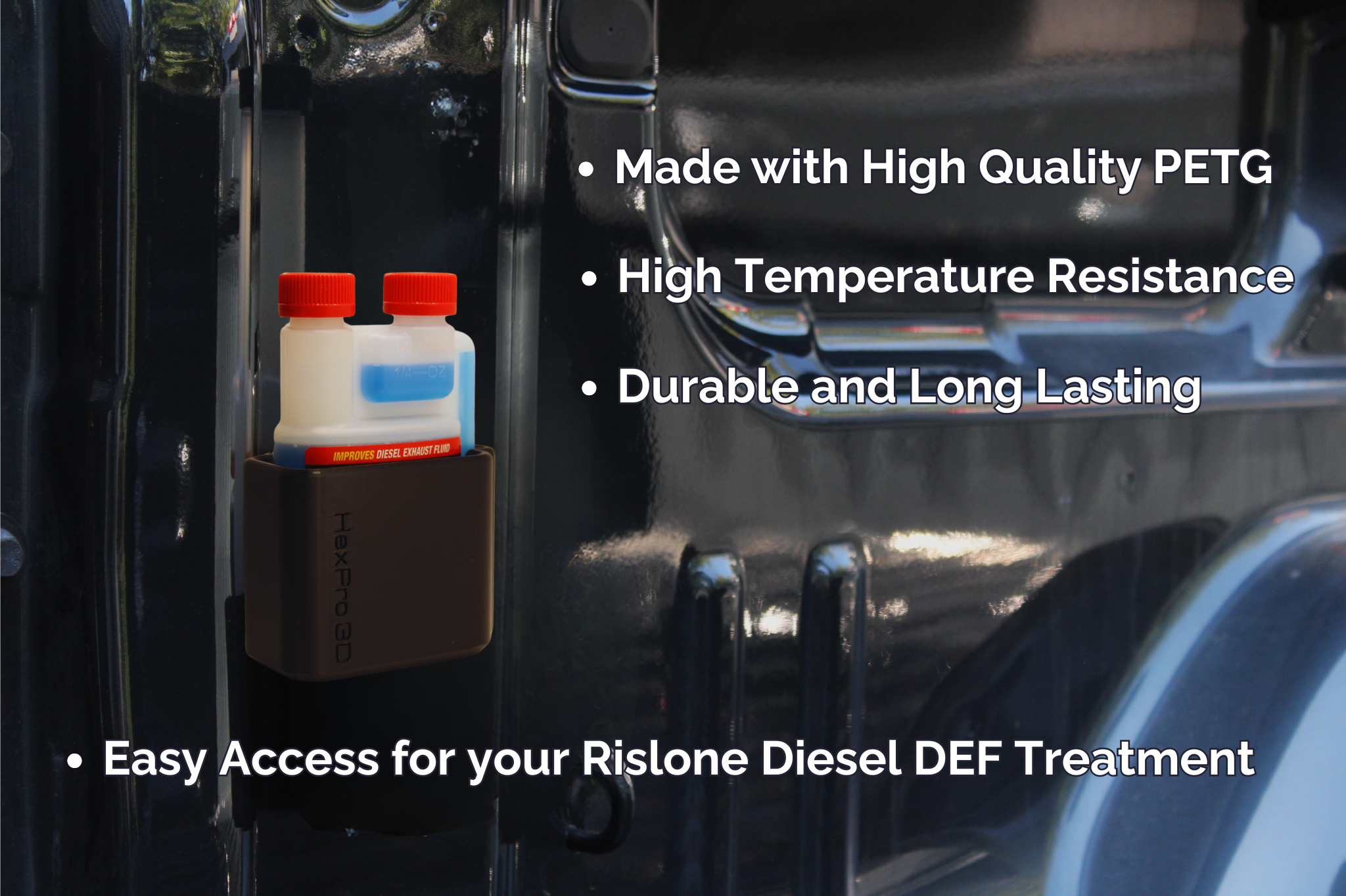 HexPro3D DieselDock – Rislone Diesel DEF Treatment 8oz Magnetic Bottle Holder