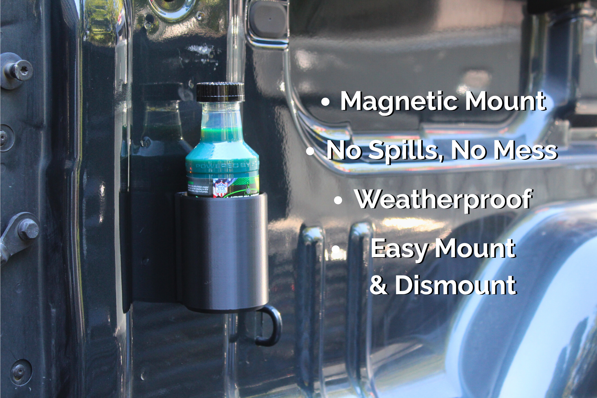 Magnetic Spray Can Holder for Spray Paint, Soda Cans, and Bottles, Fits Tall & Short Cans. Great for Truckbeds, Workbench or Heavy-Equipment