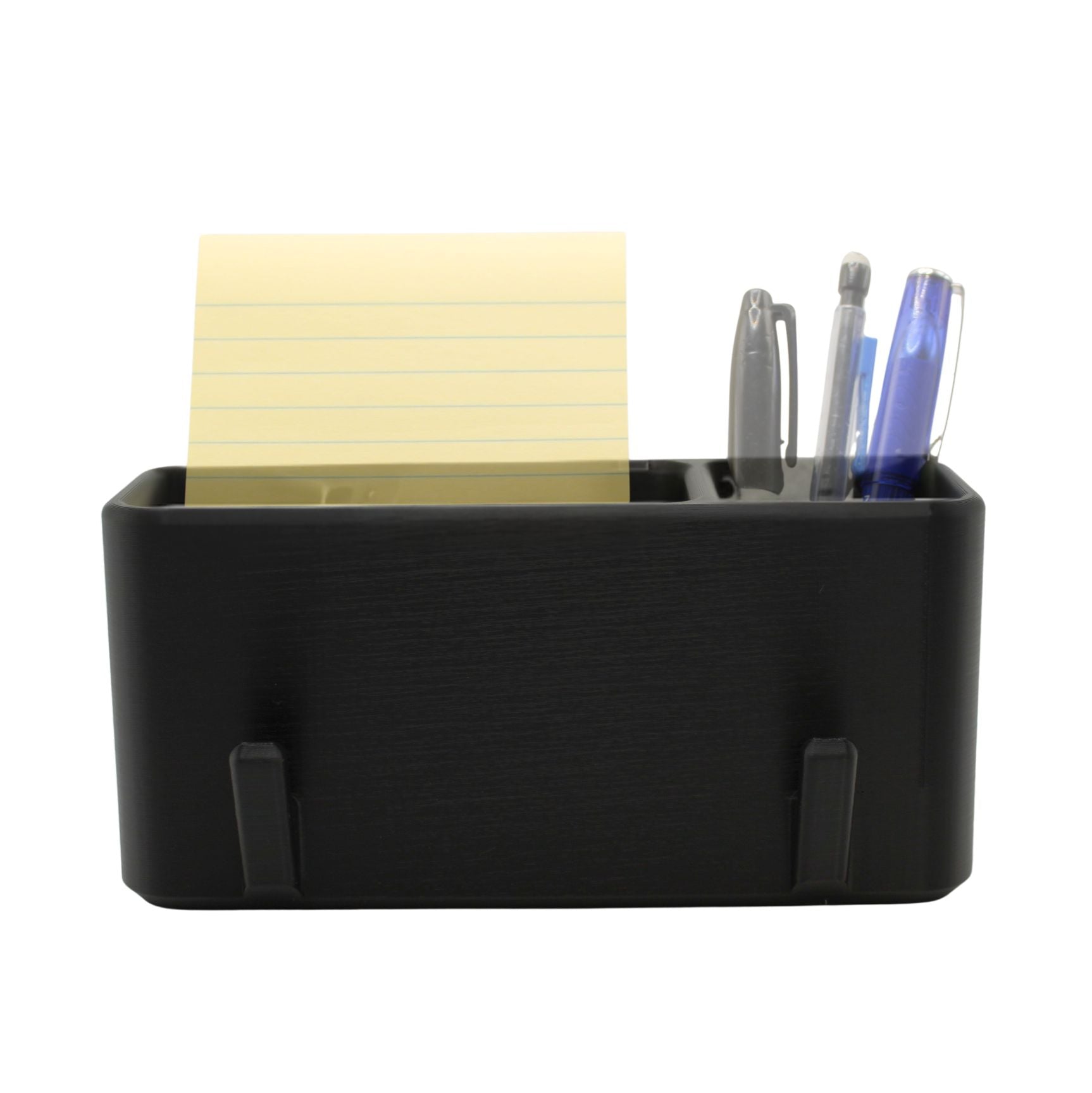 J&P Home Goods Magnetic Notepad and Pen Holder with Hooks, Fridge Organizer, Holds Notepads Large & Small, Great for Kitchen, Office or Shop!
