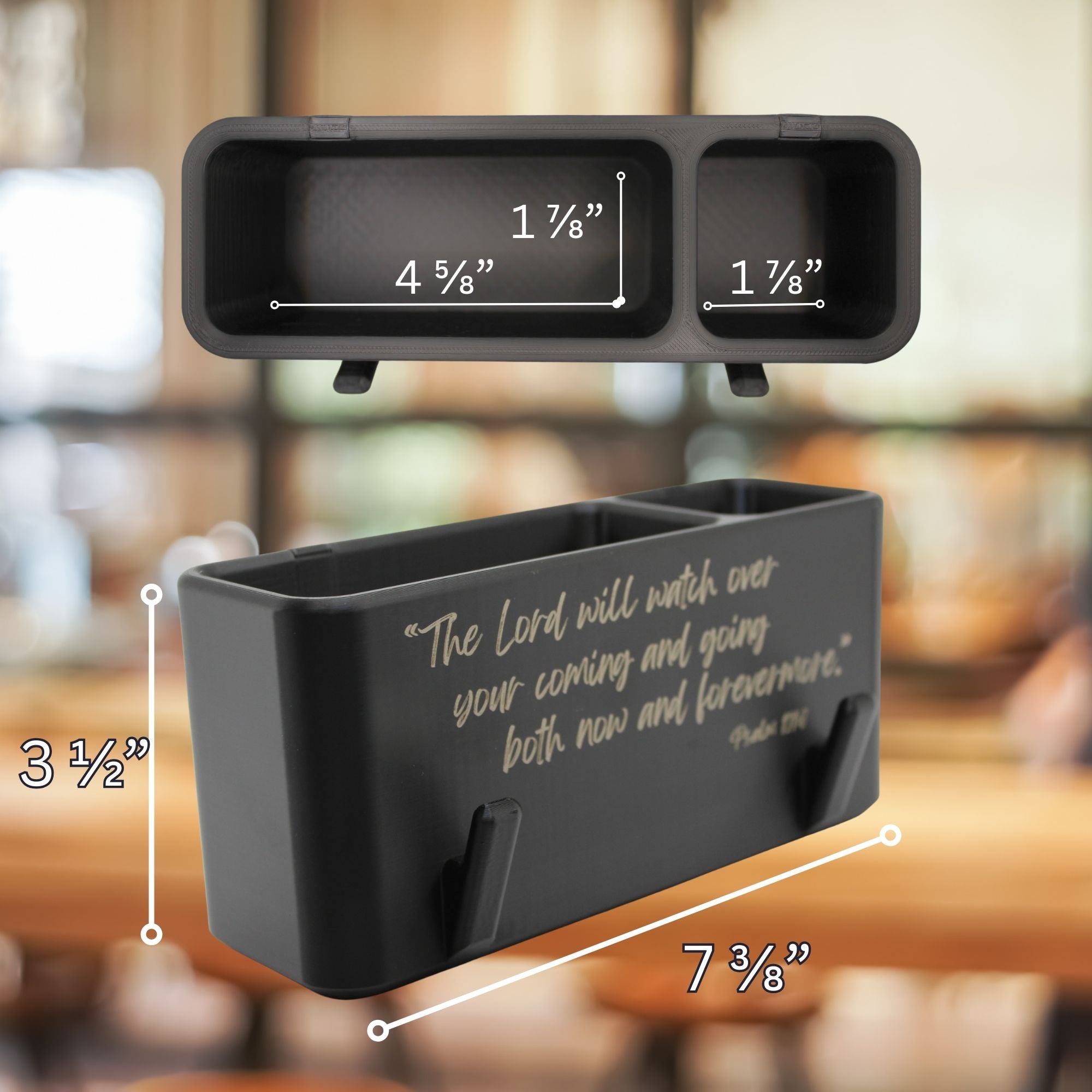 J&P Home Goods - Magnetic Notepad Holder with Bible Verse Psalm 121:8 | Christian Gift | Fridge Organizer | Faith Decor | Kitchen Organizer with Hooks