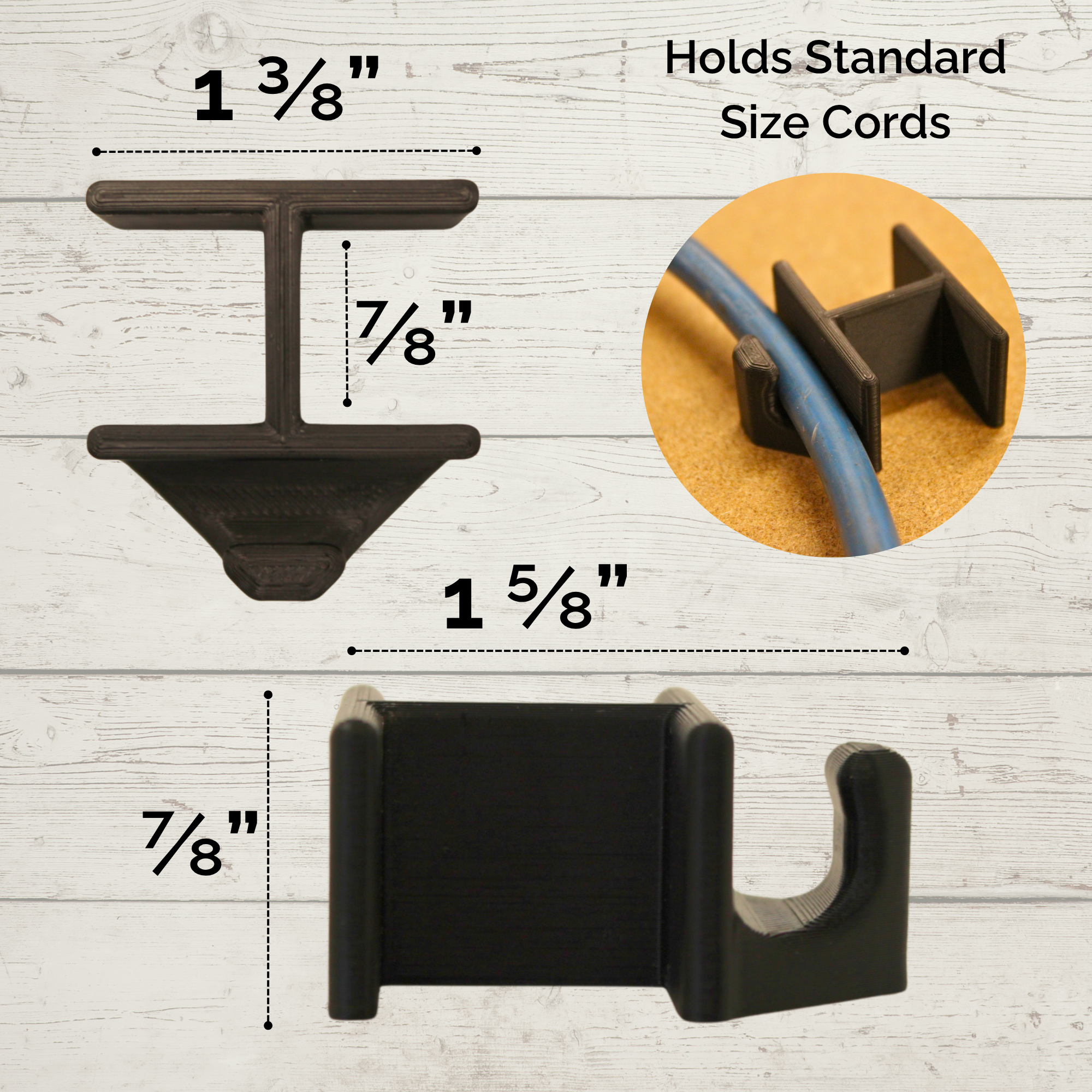 Patio Light Clips for Wood Fence — 25 Pack | No Tools, No Screws, No Adhesive