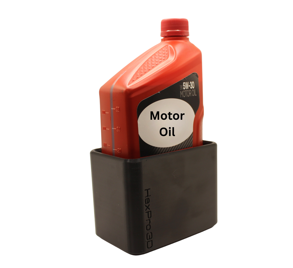 HexPro3D DieselDock Magnetic Motor Oil Bottle Holder – 1 Quart Oil Storage for Truck Beds, Toolboxes & Shops, Fits Most Brands