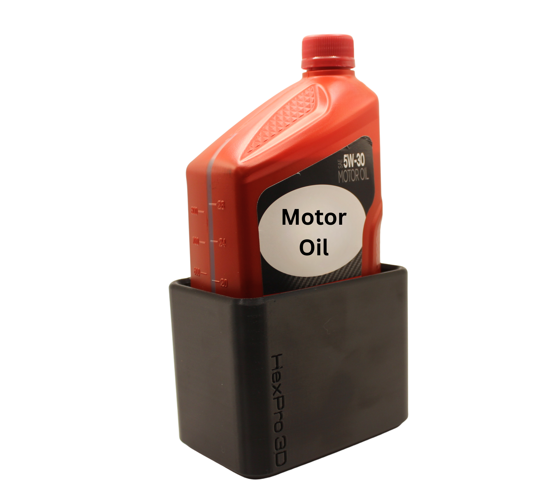 HexPro3D DieselDock Magnetic Motor Oil Bottle Holder – 1 Quart Oil Storage for Truck Beds, Toolboxes & Shops, Fits Most Brands