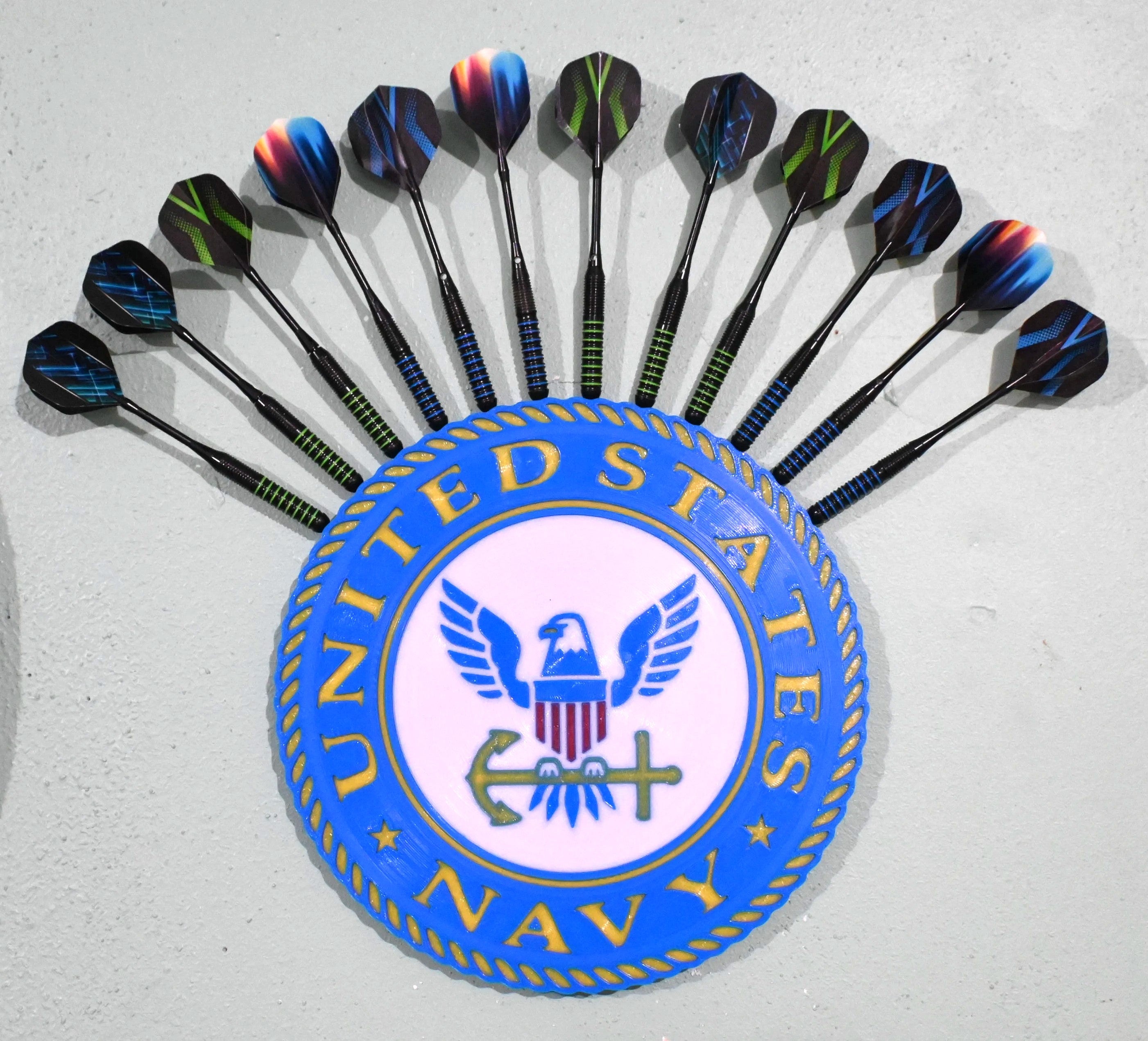 US Army, Navy & Air Force Dart Holder - 3D Printed, Holds 4 Sets of Darts - Unique and Stylish