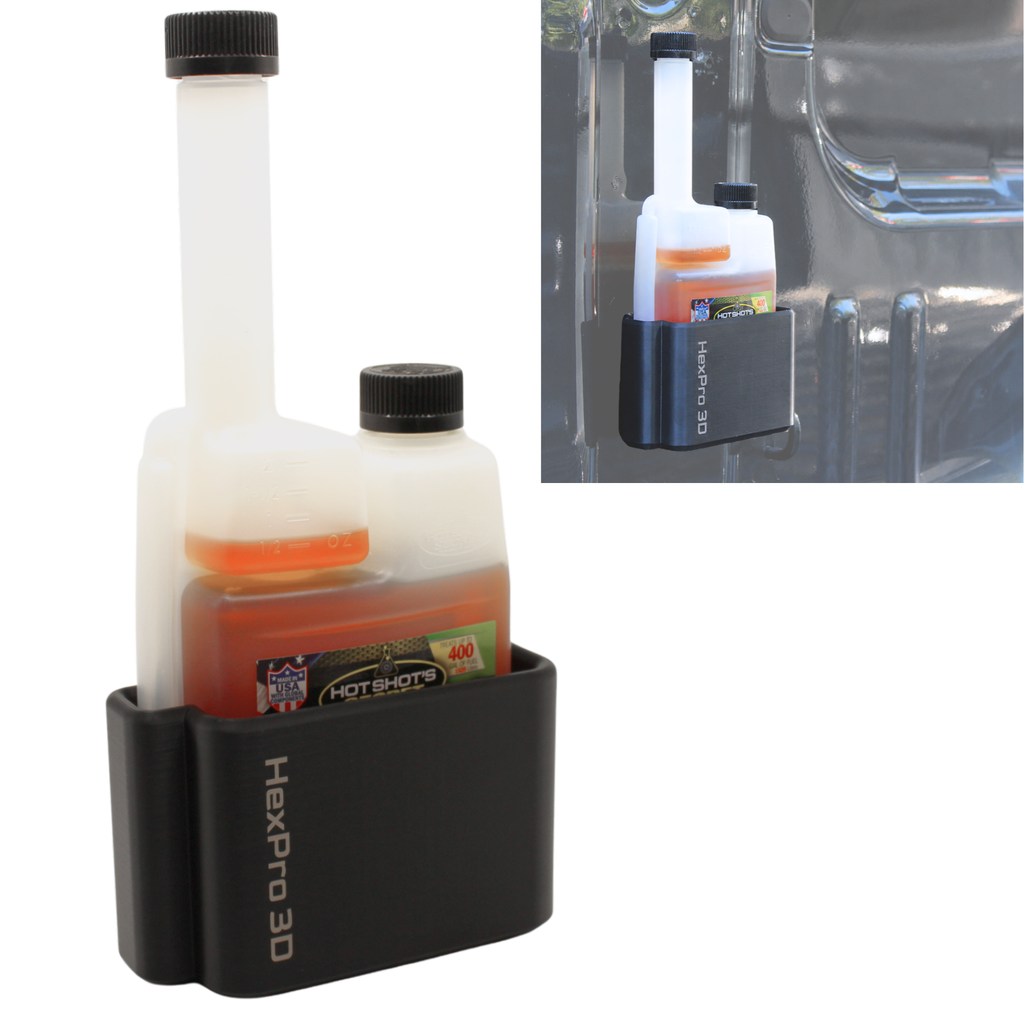 HexPro3D DieselDock Magnetic Diesel Additive Bottle Holder for Truck Bed | Fits Hot Shot's EDT 16oz Long Neck Bottles
