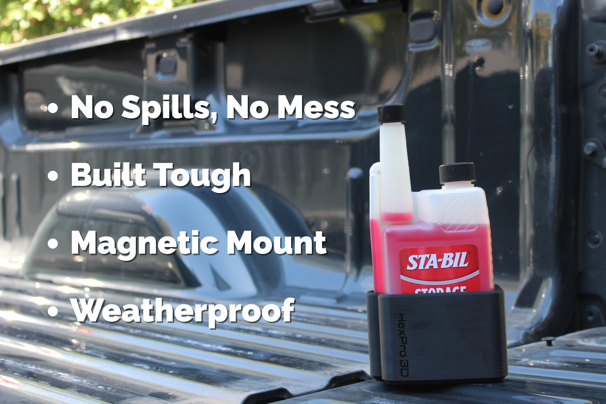 HexPro3D FuelDock – STA-BIL Fuel Stabilizer 32oz, Magnetic Gas Fuel Additive Holder