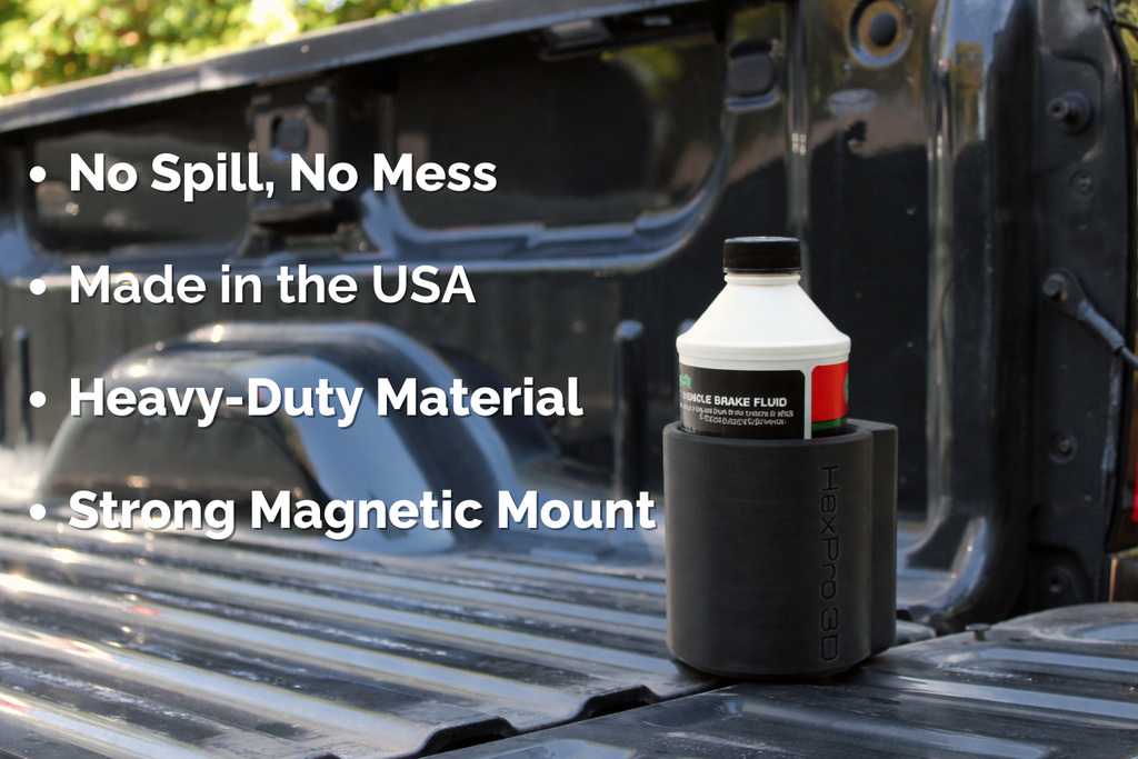 HexPro3D DieselDock – Magnetic Brake Fluid Holder, Fits Standard Bottles, Precision Fit