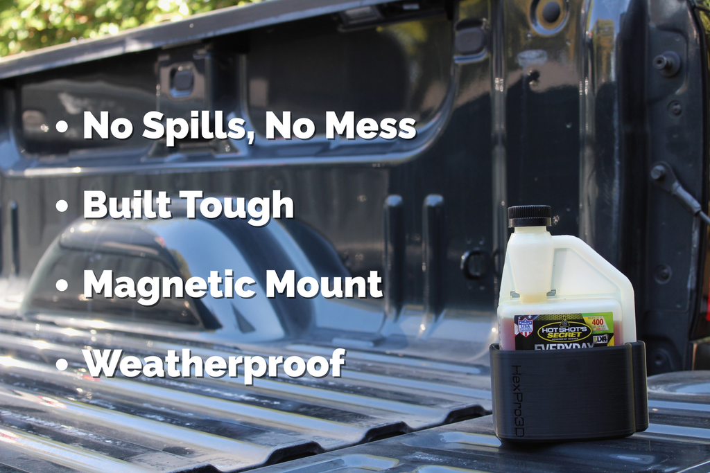HexPro3D DieselDock – Magnetic Holder for Diesel Fuel Additives Compatible with Hot Shots EDT 16oz Bottles