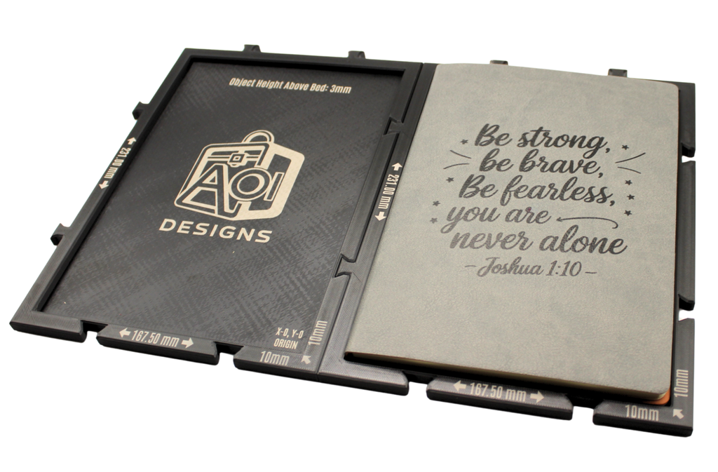 Notebook Jig for UV Printing & Laser Engraving