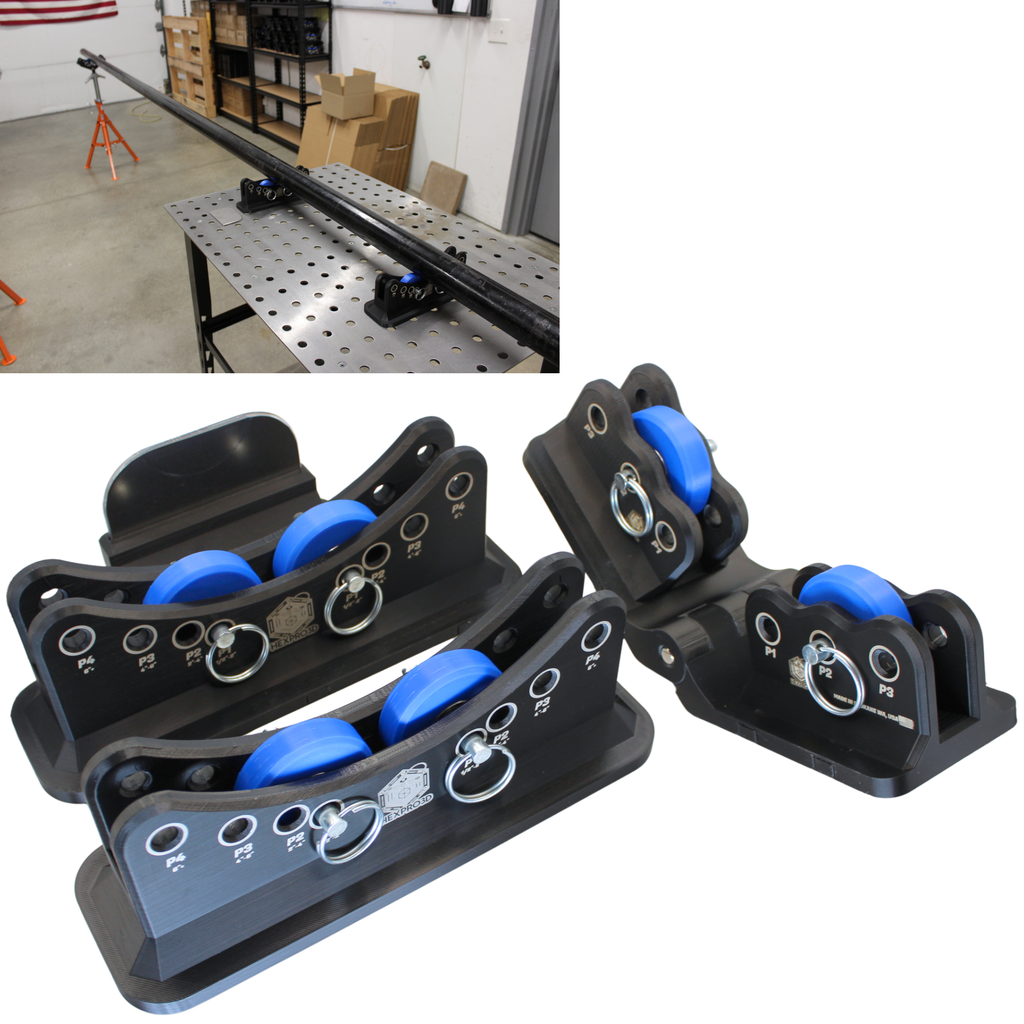 Precision Pipe Bevel Roller Bundle with V-Head Pipe Stand Roller