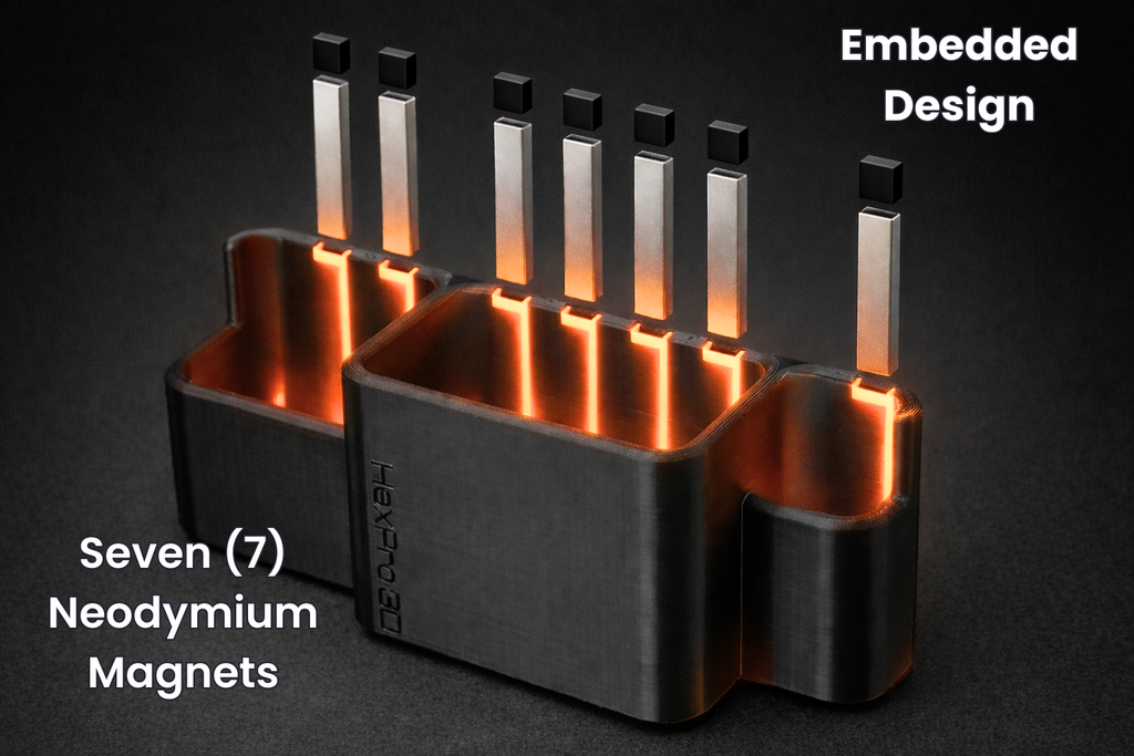 HexPro3D DieselDock - The Arborist Kit, Magnetic Holder for Bar & Chain Oil, 2 Cycle Engine Oil and Spark Plug