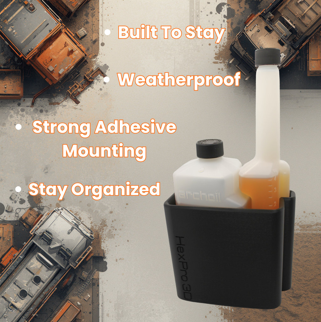 HexPro3D DieselDock™ for Archoil AR6500 40oz | Non-Magnetic Diesel Additive Bottle Holder for Aluminum Truck Beds & Toolboxes