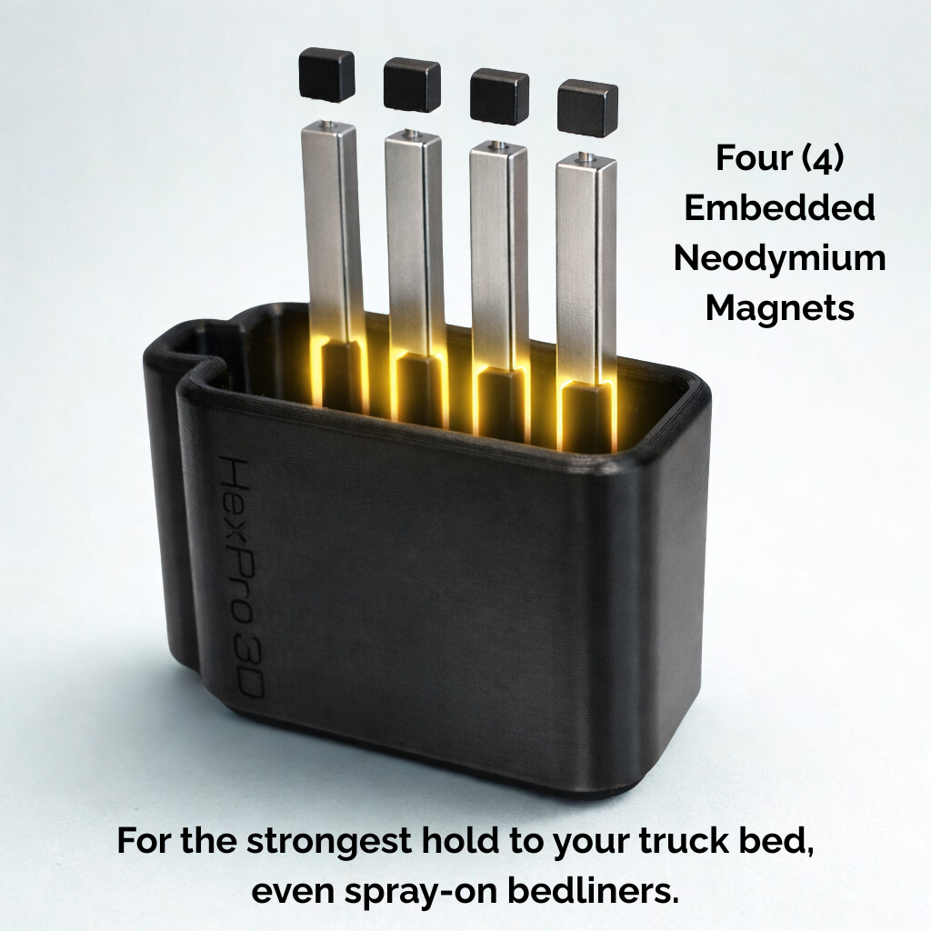 HexPro3D DieselDock – Magnetic Holder for Diesel Fuel Additives Compatible with Hot Shots EDT 16oz Bottles