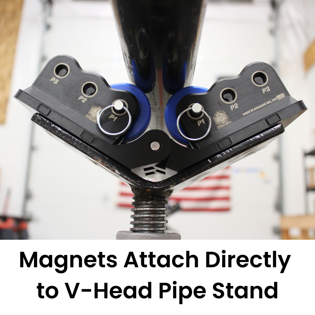 V-Head Bevel Roller Accessory for Pipe Stands | HexPro3D