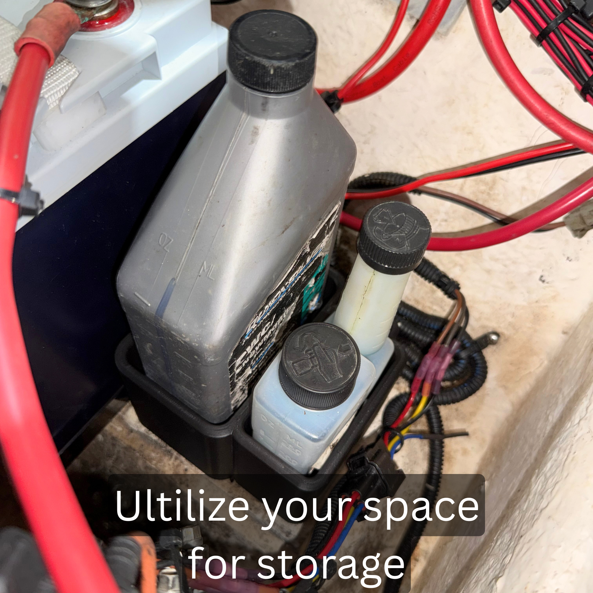 HexPro3D MarineDock – Dual Fluid Storage Dock for Boats Holds 1 Qt Oil + Additive