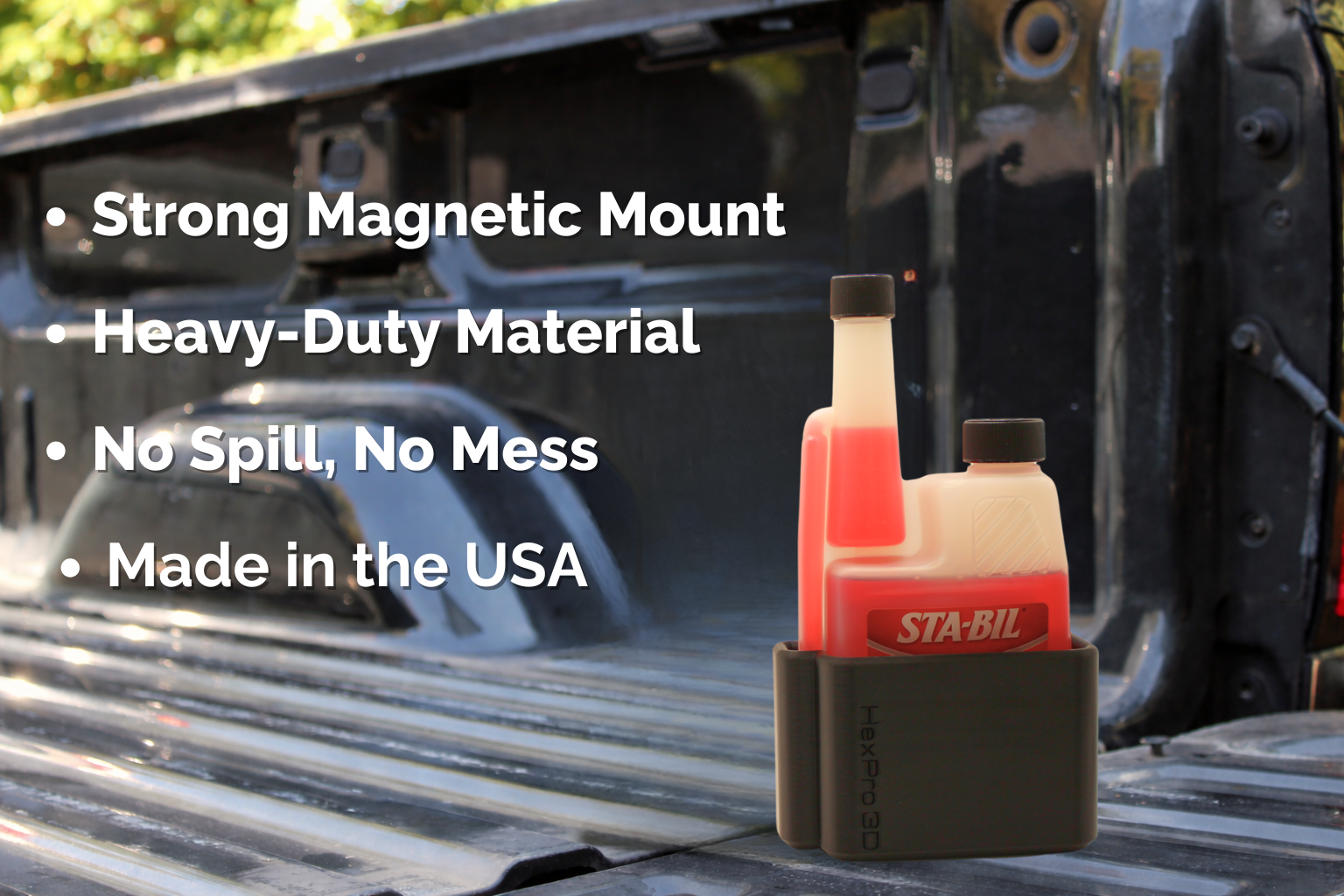 HexPro3D DieselDock – STA-BIL Fuel Stabilizer 16oz, Magnetic Gas Fuel Additive Holder