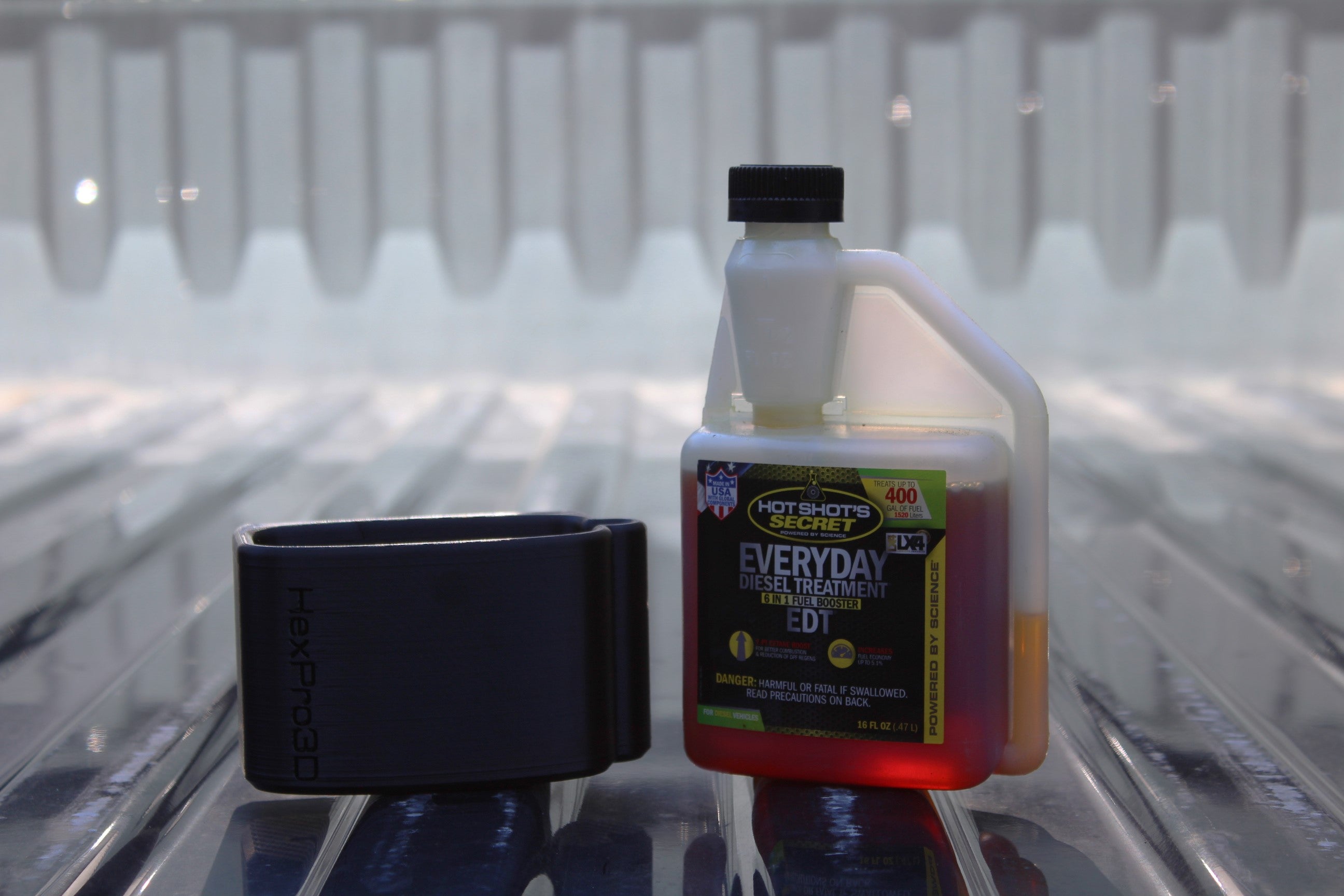 HexPro3D DieselDock – Magnetic Holder for Diesel Fuel Additives Compatible with Hot Shots EDT 16oz Bottles