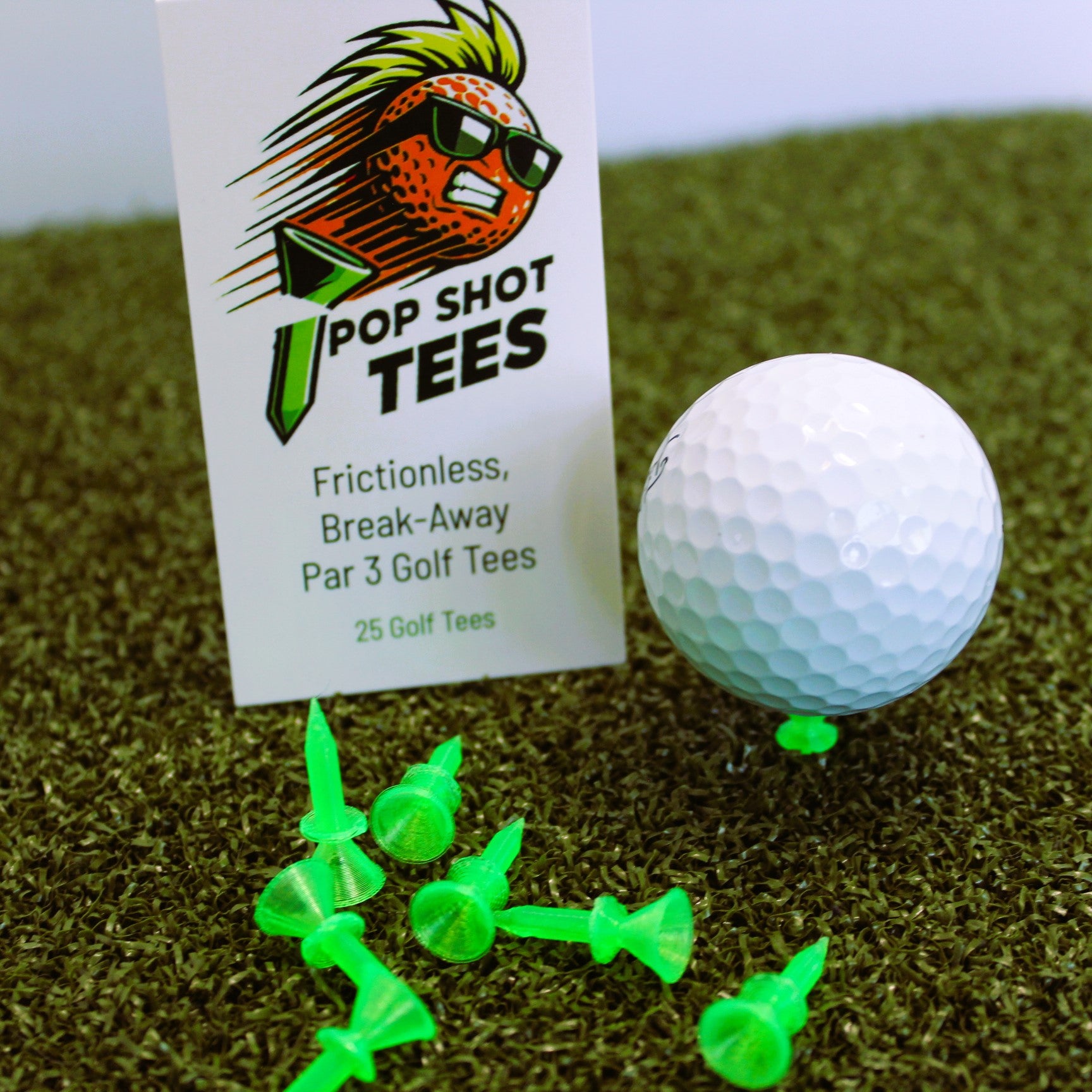 Pop Shot Tees – Frictionless Breakaway Golf Tees for Par 3 & Low Tee Shots