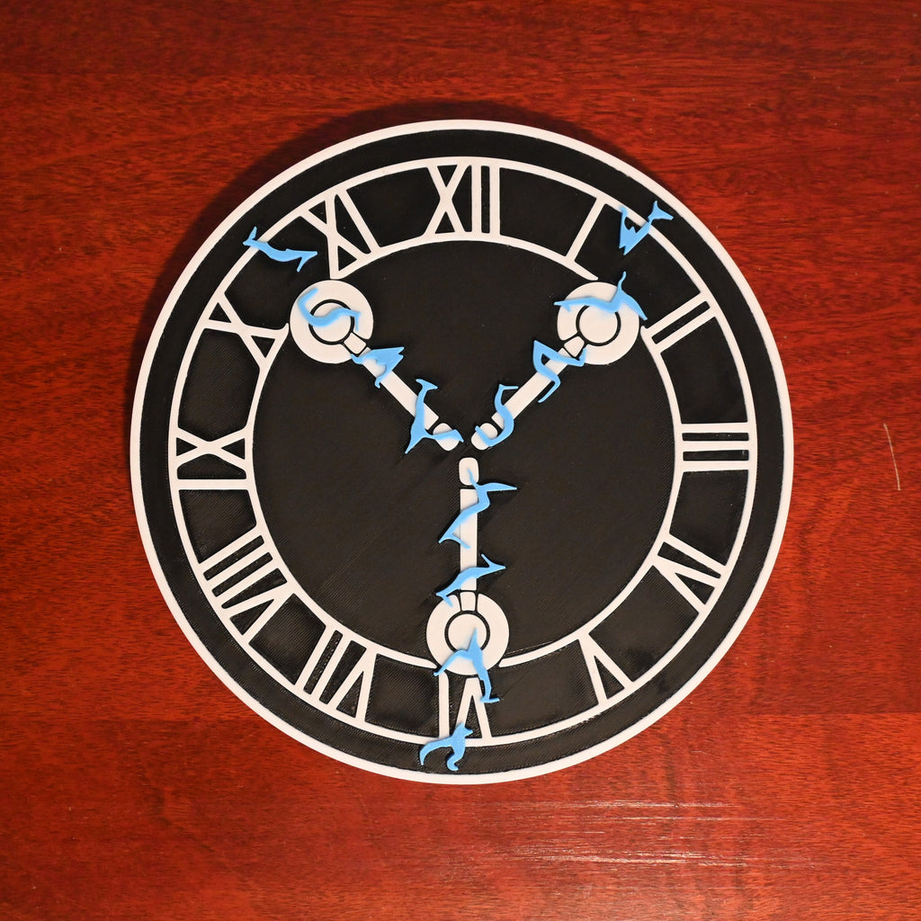 Back to the Future Flux Capacitor Clock Dart Holder - 3d Printed, Holds 4 Sets of Darts - Time-Travel in Style