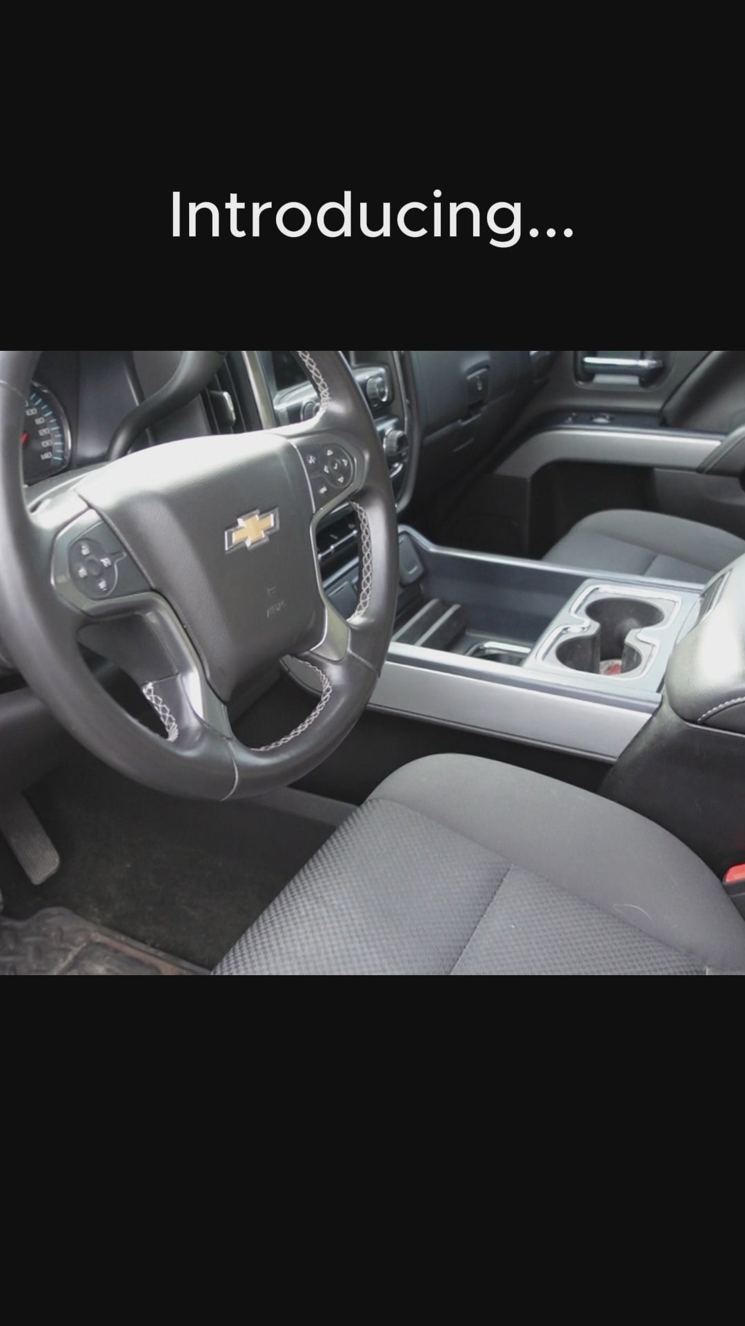 Front Center Console Cup Holder Insert for Large Water Bottles – Fits 2014-2019 Chevy Silverado & GMC Sierra, 2015 Cadillac Escalade, Free Accessory Included