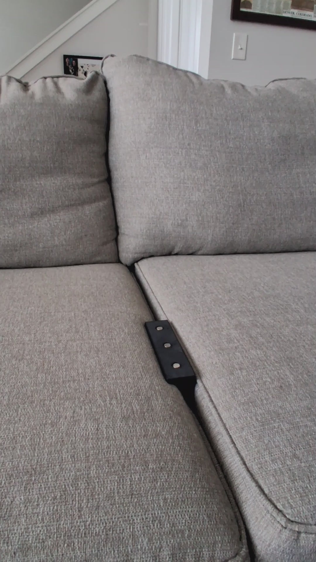 J&P Home Goods Magnetic Couch Organizer-Large Open Sofa Caddy w/ Magnetic Cushion Base, Snacks, Chips, Game Controllers. Works on Couch Ends